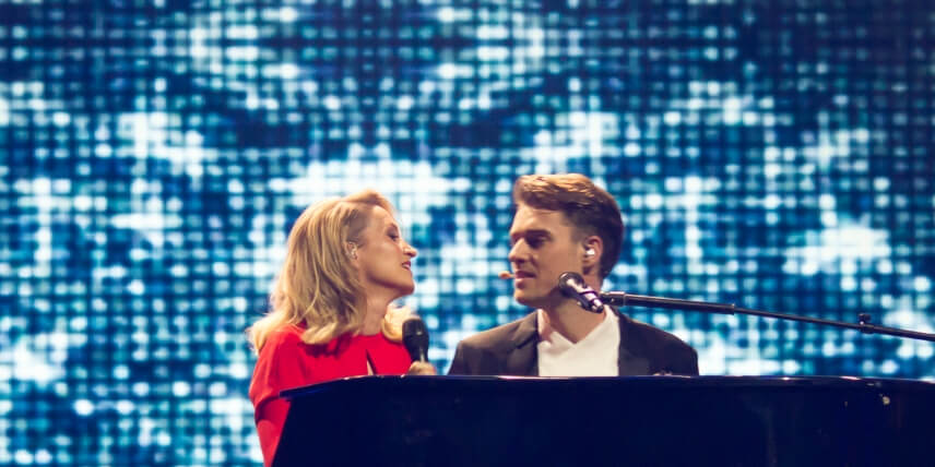 Denmark 2018: Hosts for Melodi Grand Prix 2018 - Annette Heick and Johannes Nymark Denmark 2018: Hosts for Melodi Grand Prix 2018 - Annette Heick and Johannes Nymark