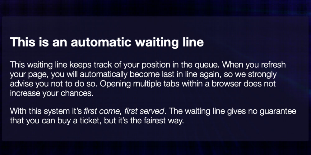 Eurovision 2020 Tickets: Waiting line Eurovision 2020 Tickets: Waiting line