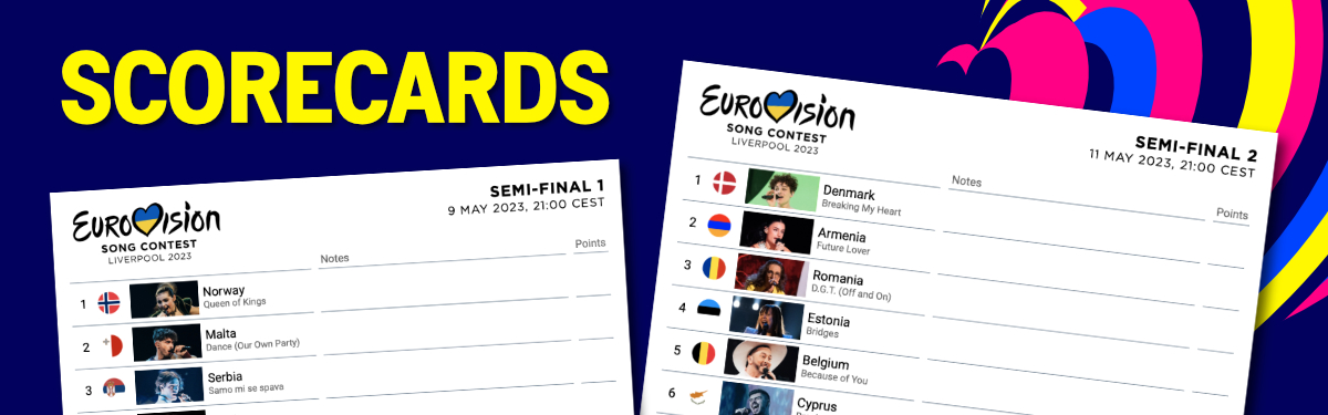 Eurovision 2023 Scorecards