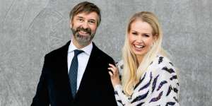 Denmark: Hosts of the Melodi Grand Prix 2021 Martin Brygmann and Tina Müller