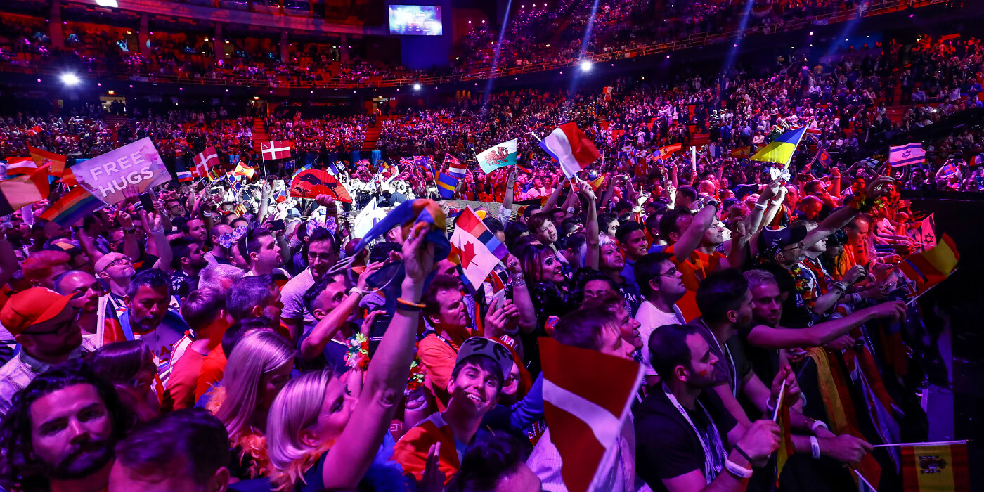 Eurovision 2016: Audience fans and flags