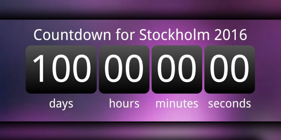 Eurovision 2016: Countdown 100 days