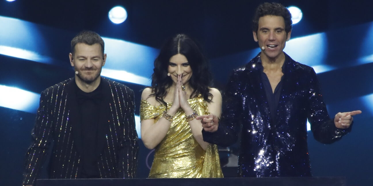 Eurovision 2022 hosts: Alessandro Cattelan, Laura Pausini, Mika