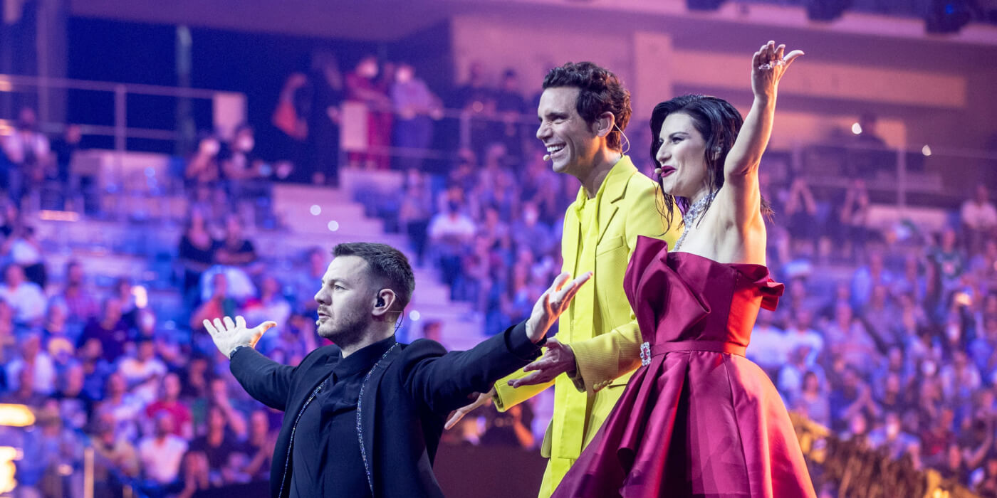 Eurovision 2022 hosts: Alessandro Cattelan, Mika, Laura Pausini