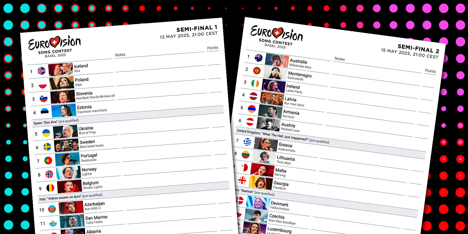 Page 4 Eurovision Final 2025 17th May 8pm Eurovision 2025 Timetable