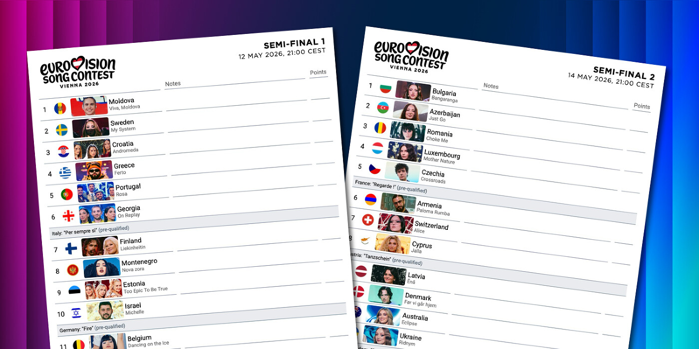 Eurovision 2026 Scorecards Eurovision 2026 Scorecards