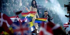 Eurovision 2014: Conchita and pride flags