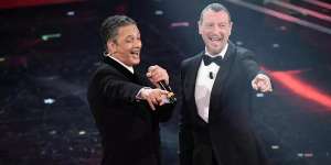 Italy Sanremo 2021: Hosts Amedeo Sebastiani and Fiorello