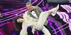 Italy Sanremo 2024: Amadeus & Teresa Mannino