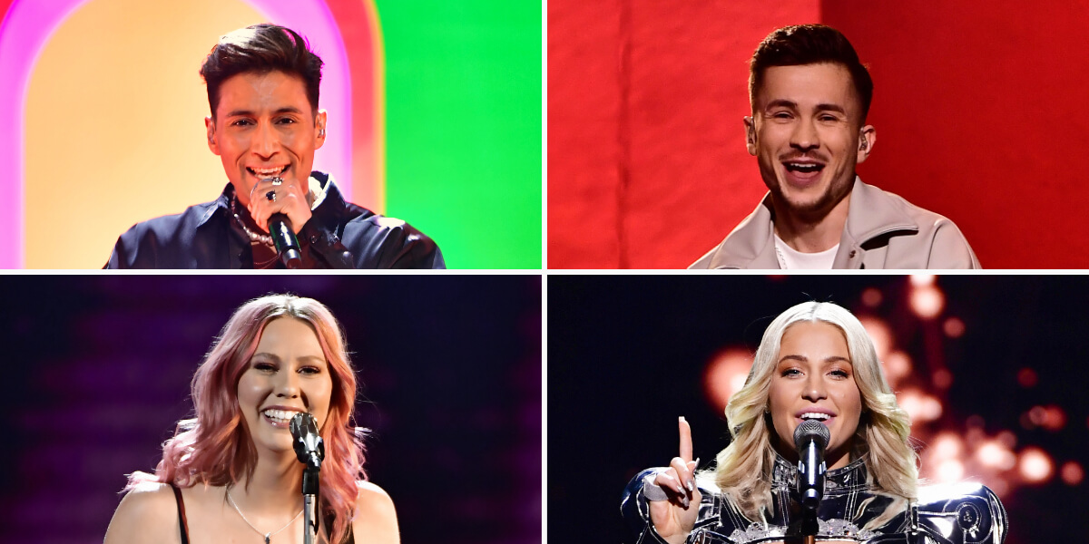 Melodifestivalen 2021: Alvaro Estrella, Paul Rey, Clara Klingenström, Klara Hammarström