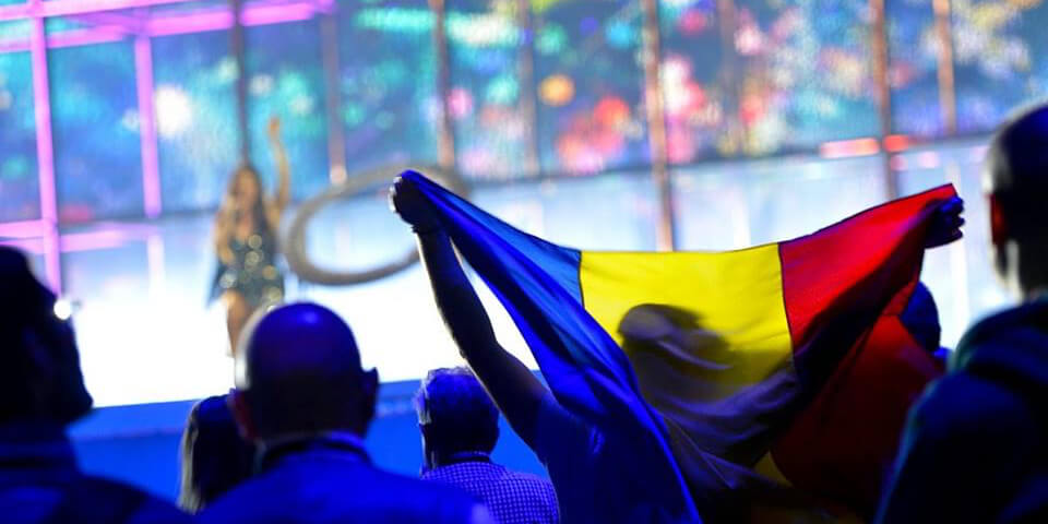 Romanian flag at Eurovision 2014