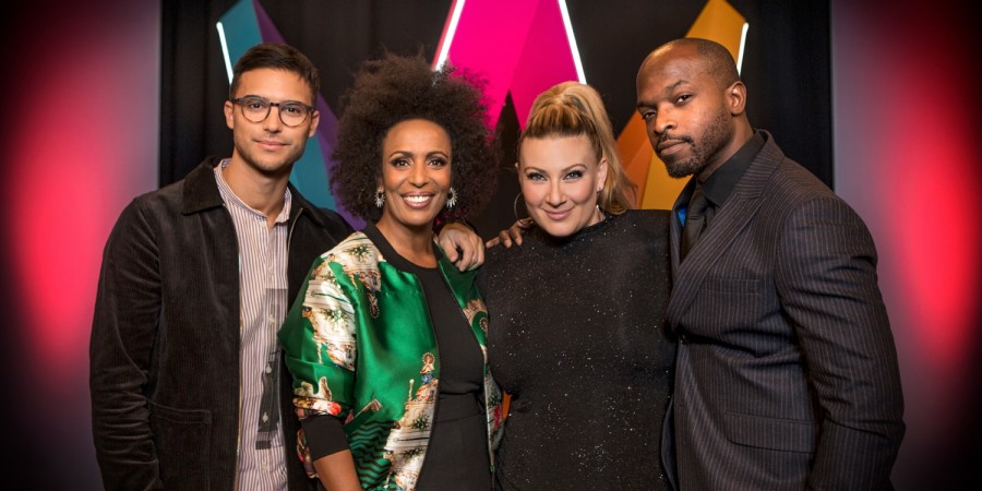 Sweden 2019: Melodifestivalen hosts: Eric Saade, Marika Carlsson, Sarah Dawn Finer, Kodjo Akolor