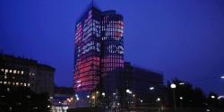 Uniqa Towers near the Danube river in Vienna Uniqa Towers near the Danube river in Vienna